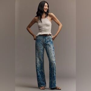 Mother Superior The Lasso Sneak Pressed Leaves Jeans Size 27 NWT $350